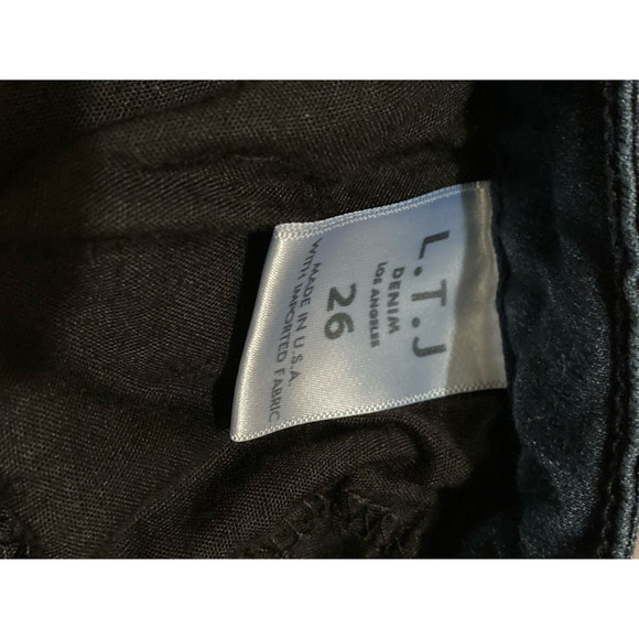 L.T.J Letter To Juliet Womens Cropped Jean Pockets Mid Rise Denim 26 - Picture 5 of 8